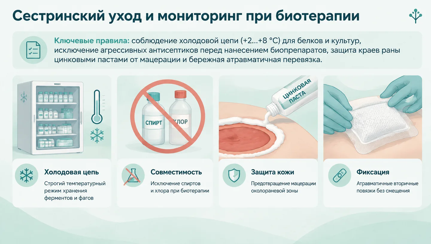 Сестринский уход и мониторинг при биотерапии