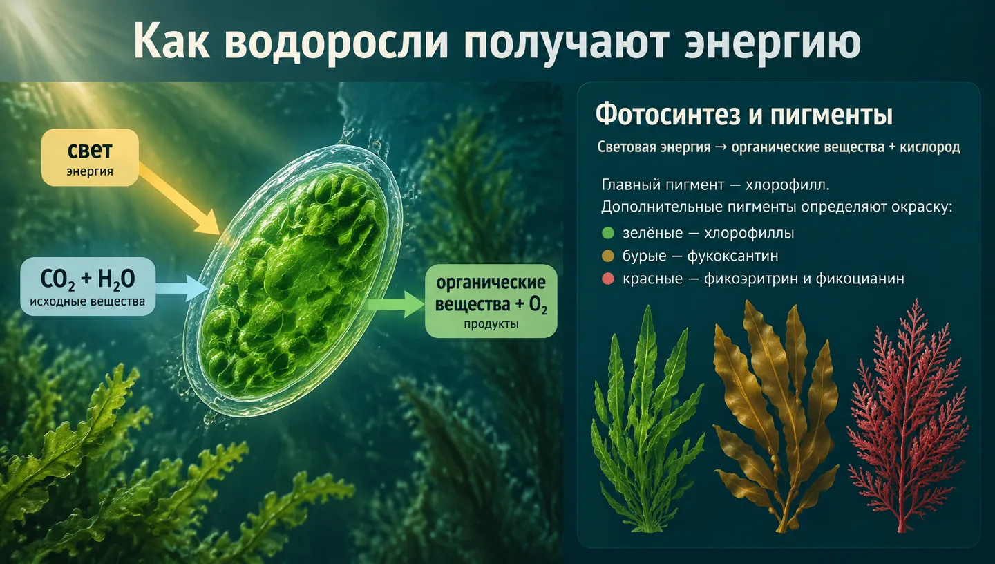 Как водоросли получают энергию