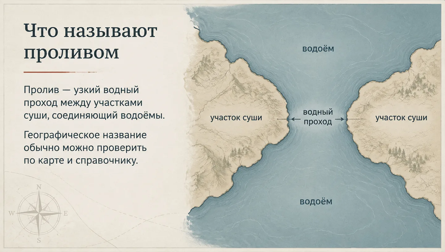 Что называют проливом