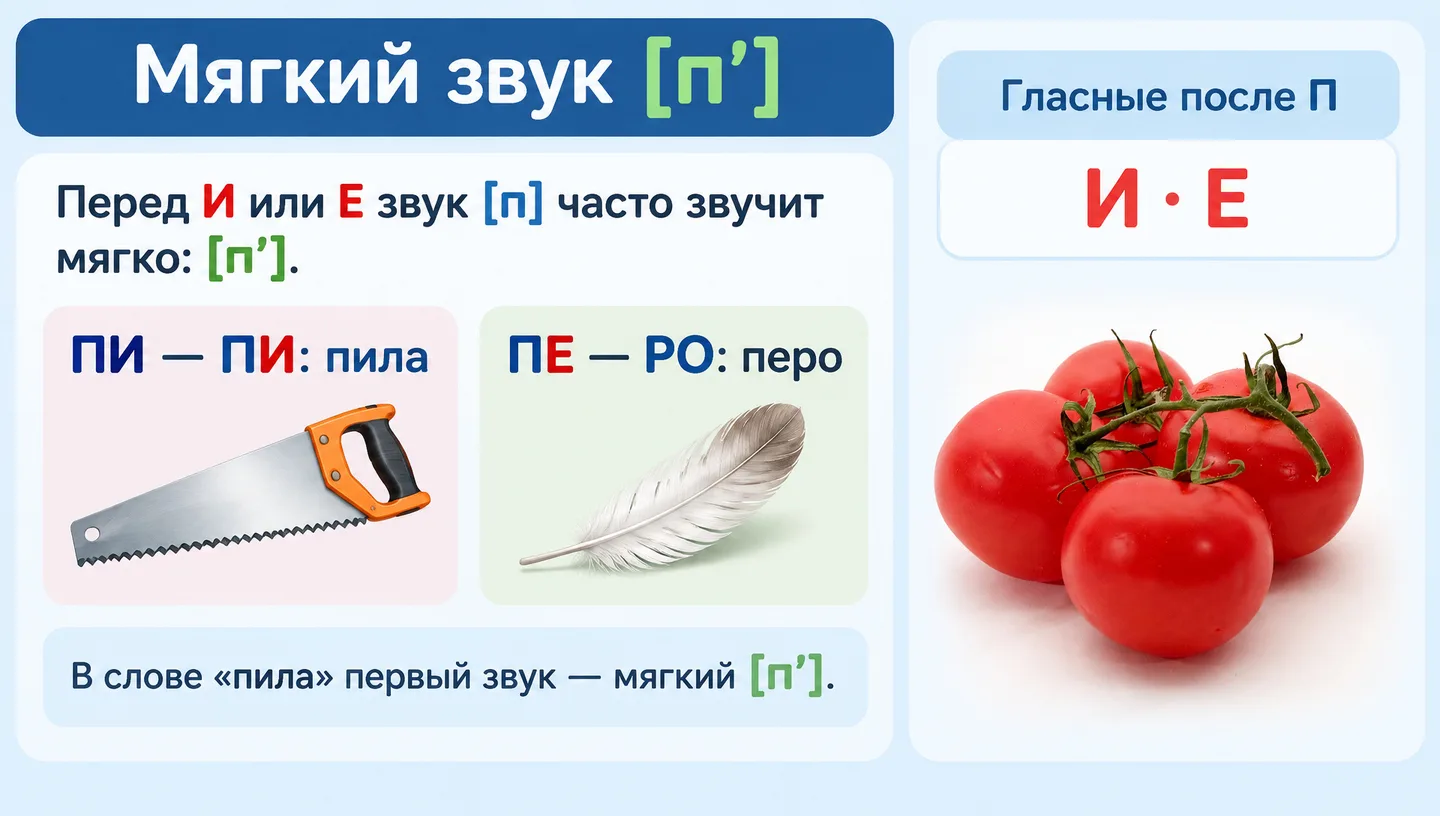Мягкий звук [п’]