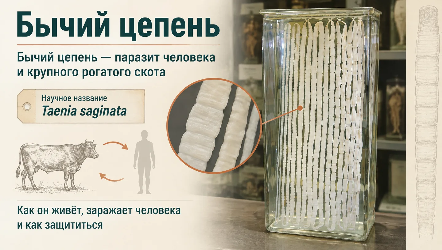 Первый слайд: Бычий цепень