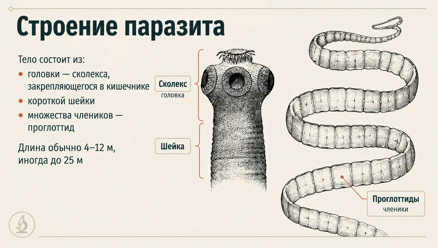Строение паразита