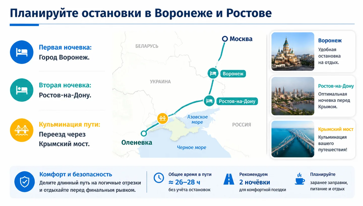 Планируйте остановки в Воронеже и Ростове