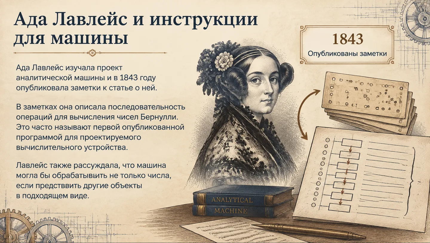 Ада Лавлейс и инструкции для машины