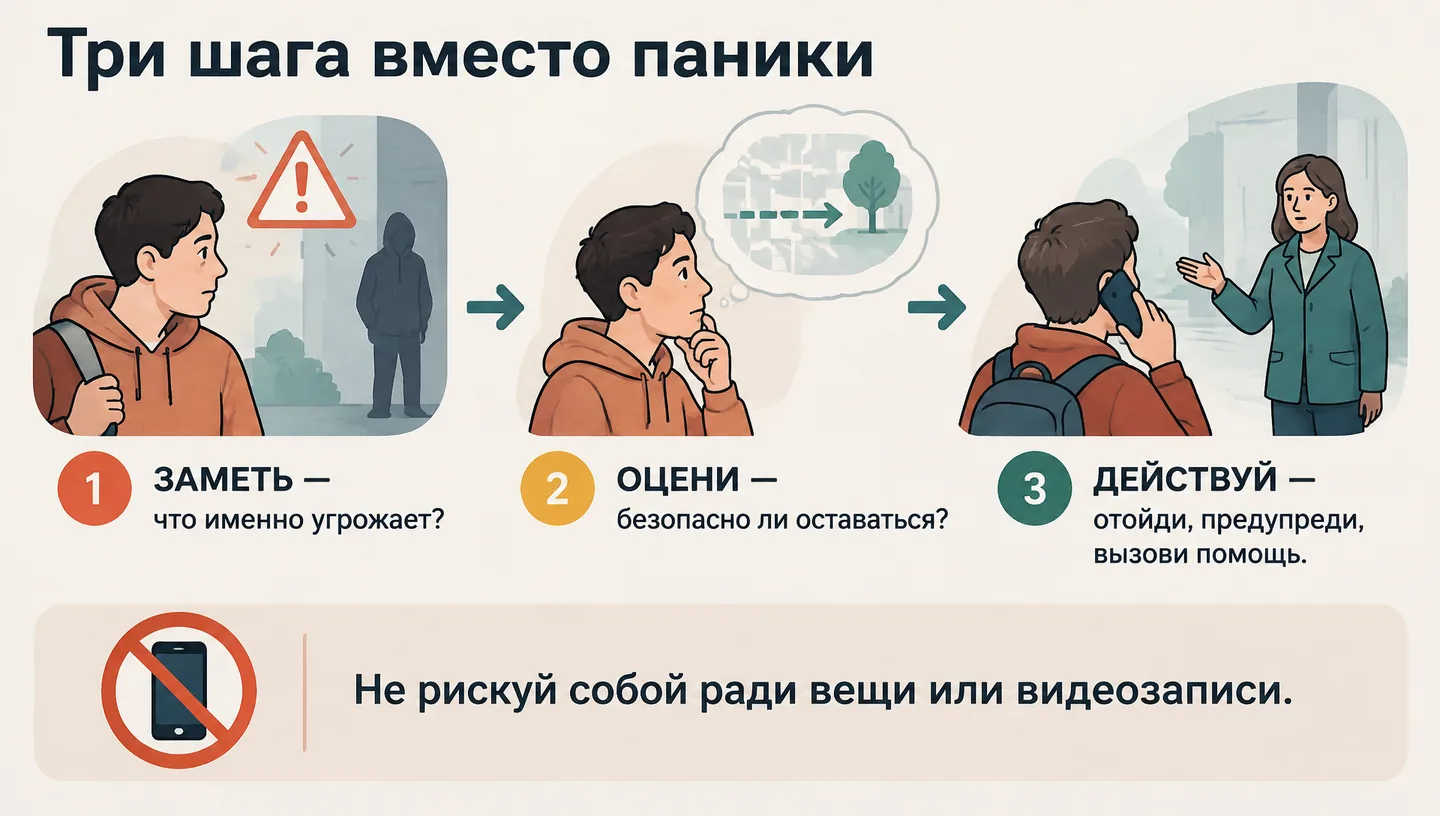 Три шага вместо паники