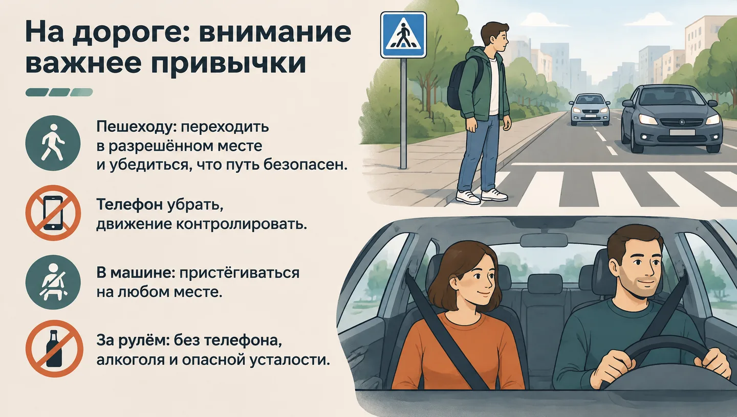 На дороге: внимание важнее привычки