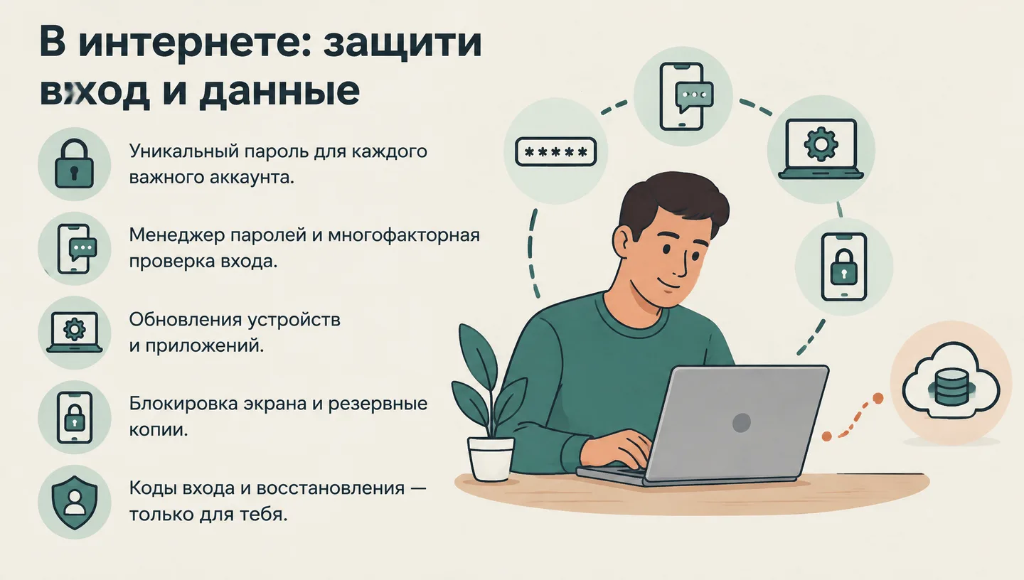 В интернете: защити вход и данные