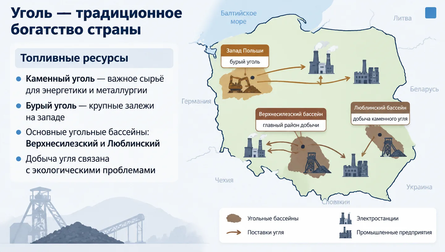 Уголь — традиционное богатство страны