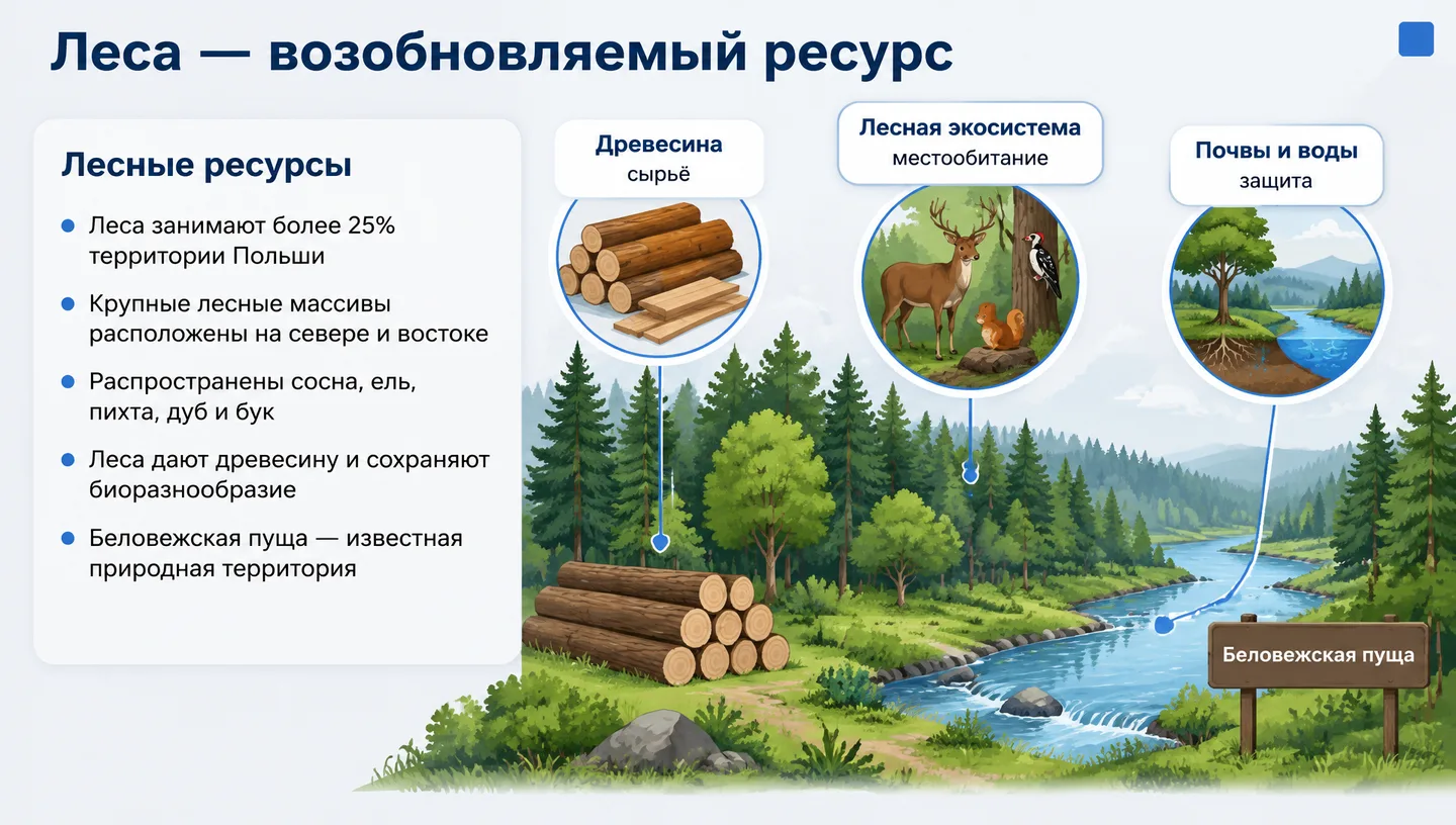 Леса — возобновляемый ресурс