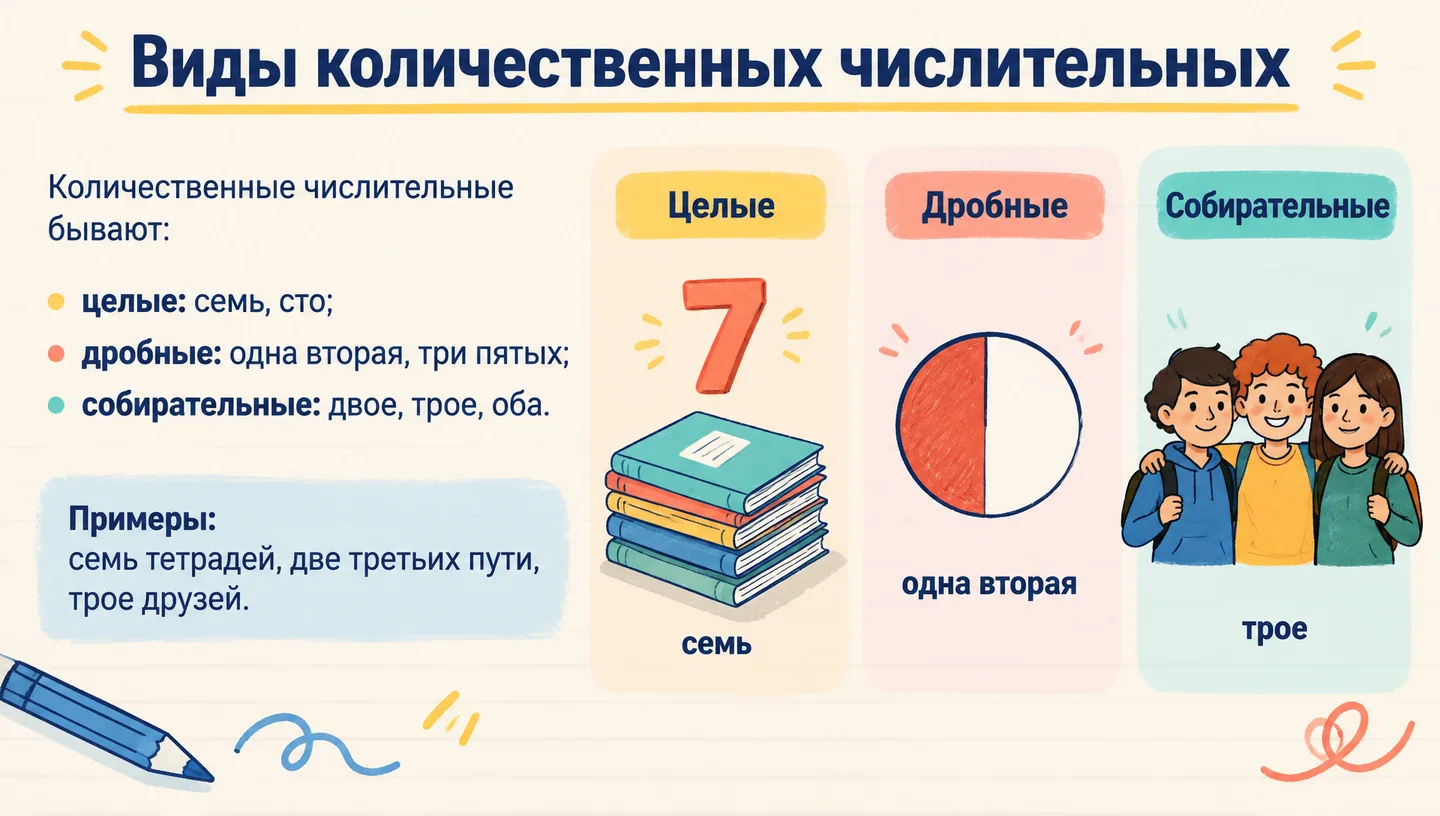 Виды количественных числительных