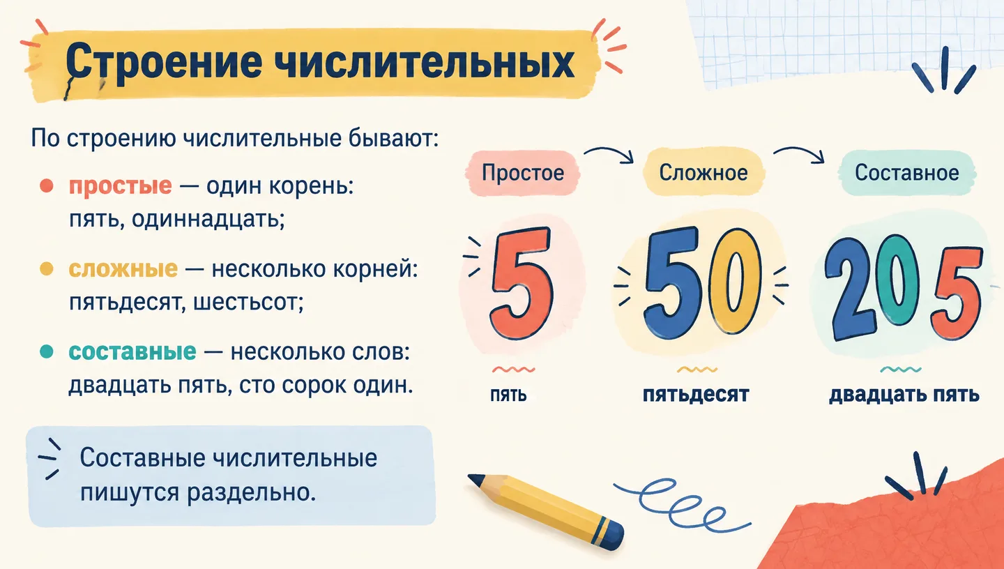 Строение числительных