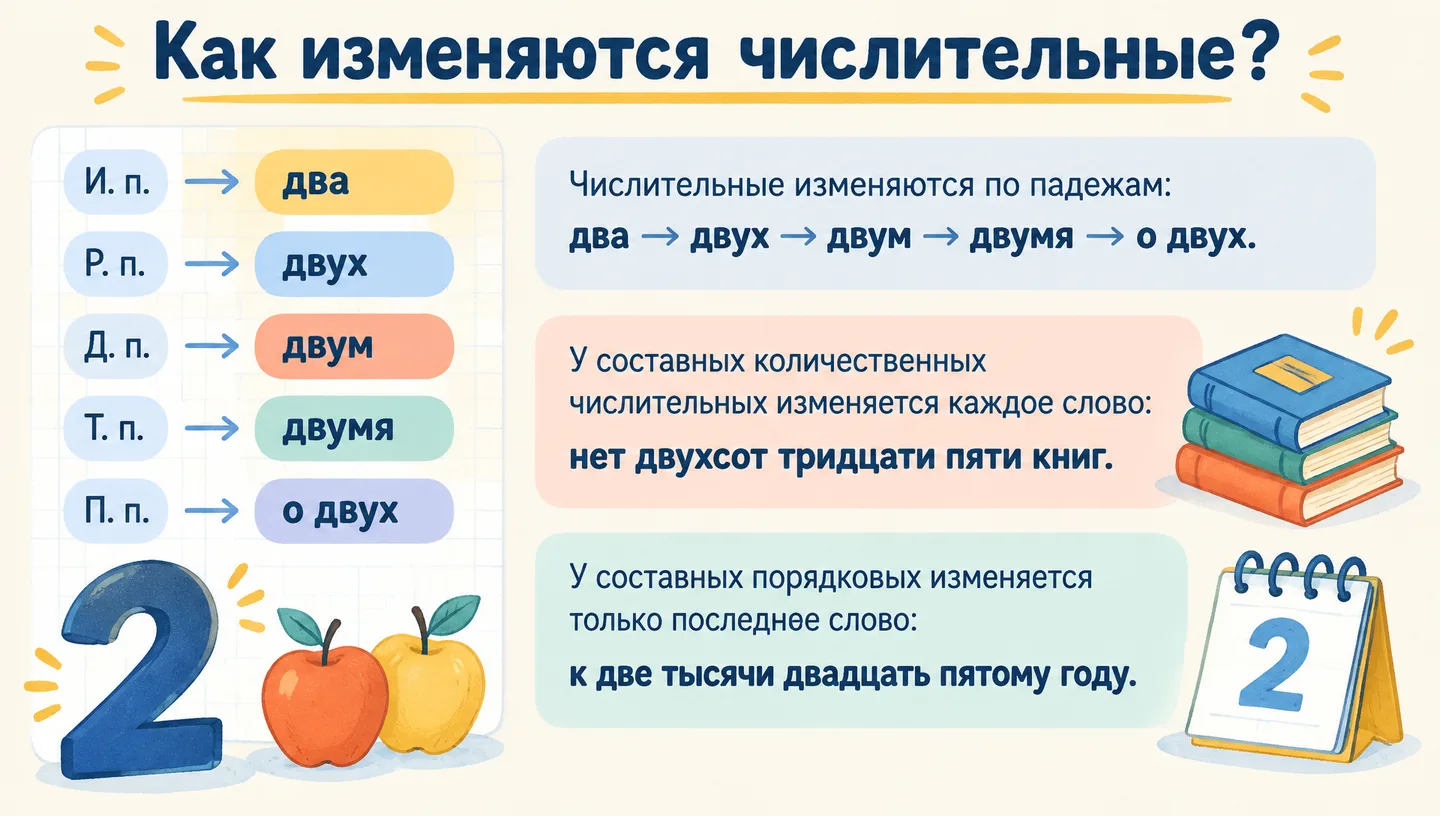 Как изменяются числительные?