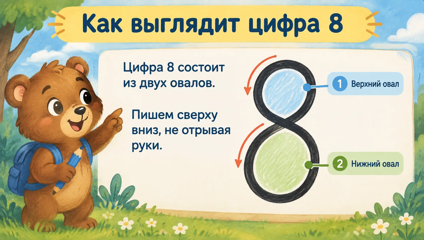 Как выглядит цифра 8