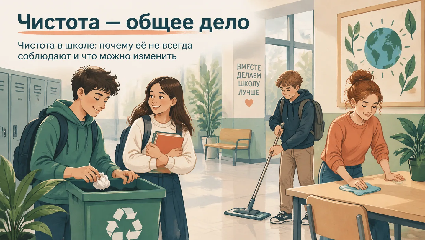 Первый слайд: Чистота — общее дело