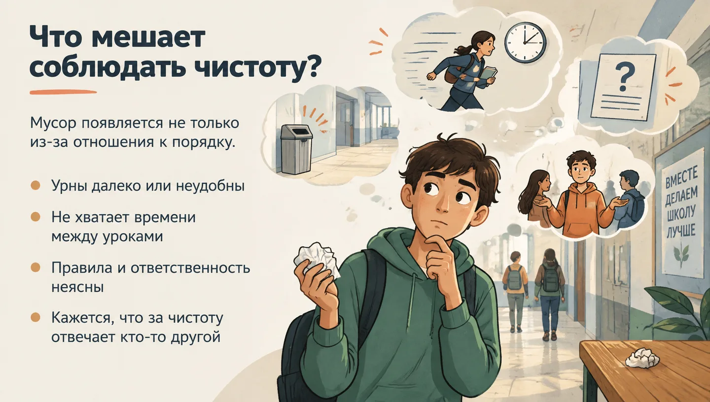 Что мешает соблюдать чистоту?