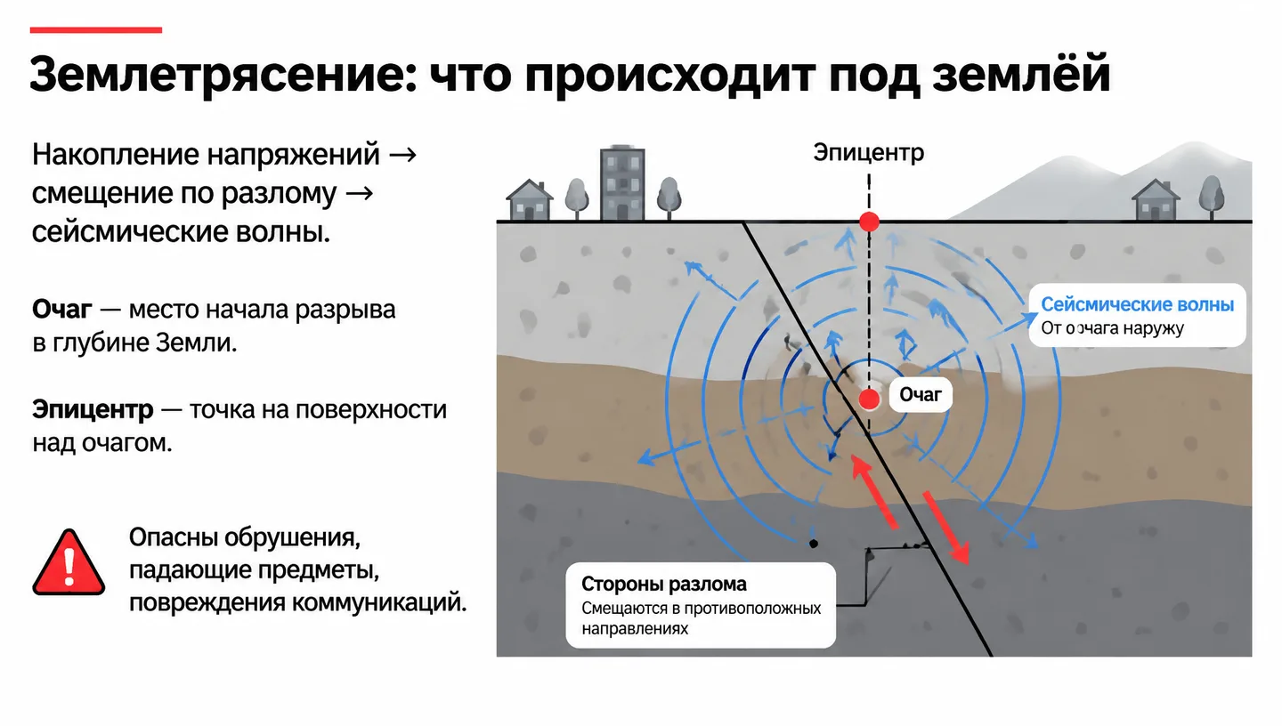 Землетрясение: что происходит под землёй
