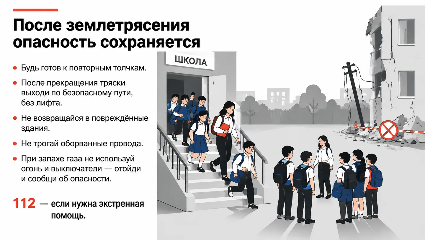 После землетрясения опасность сохраняется