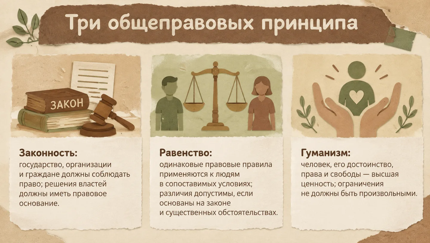 Три общеправовых принципа