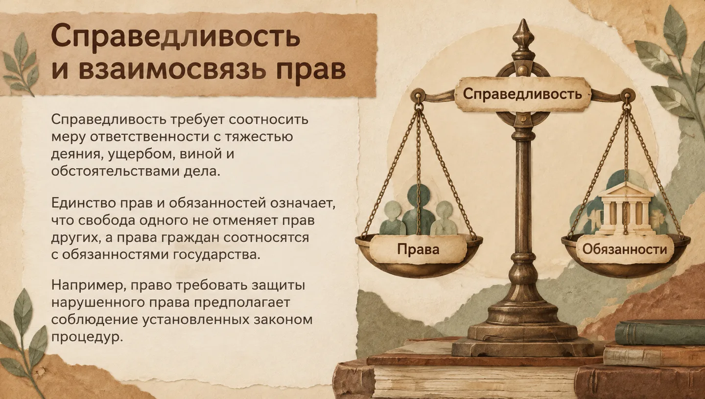 Справедливость и взаимосвязь прав