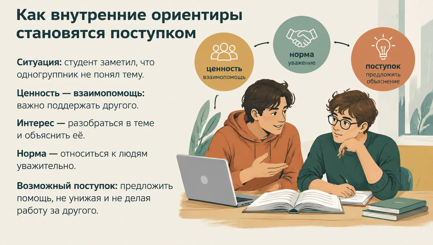 Как внутренние ориентиры становятся поступком