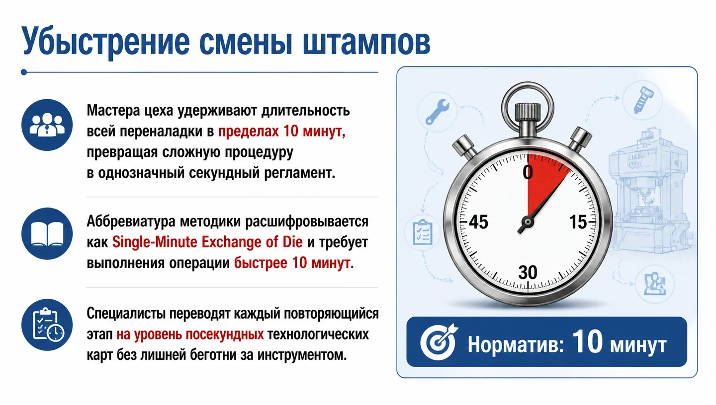 Убыстрение смены штампов
