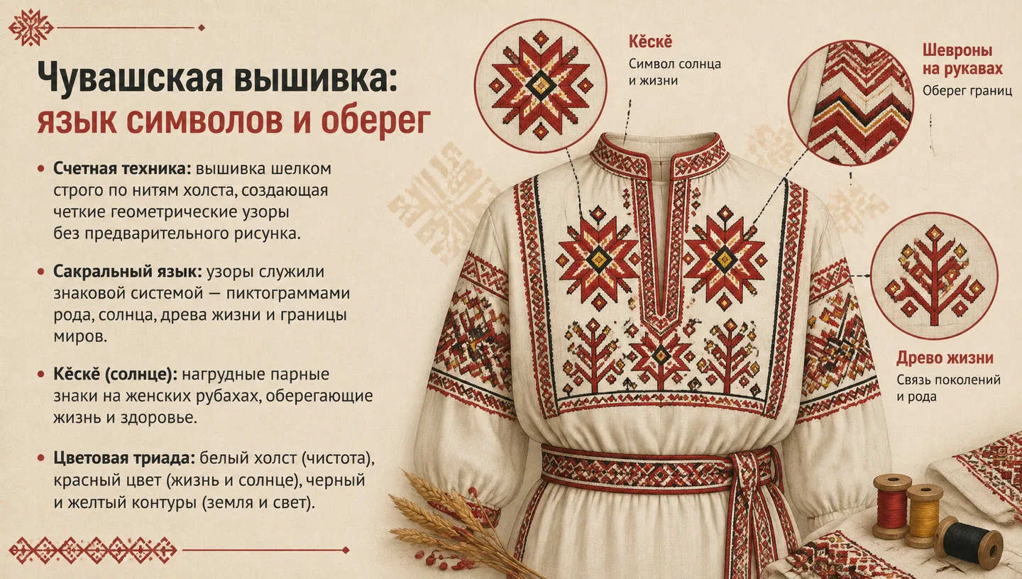 Чувашская вышивка: язык символов и оберег