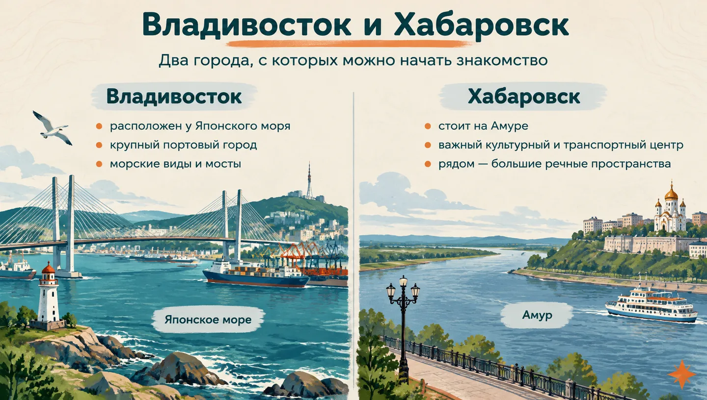 Владивосток и Хабаровск