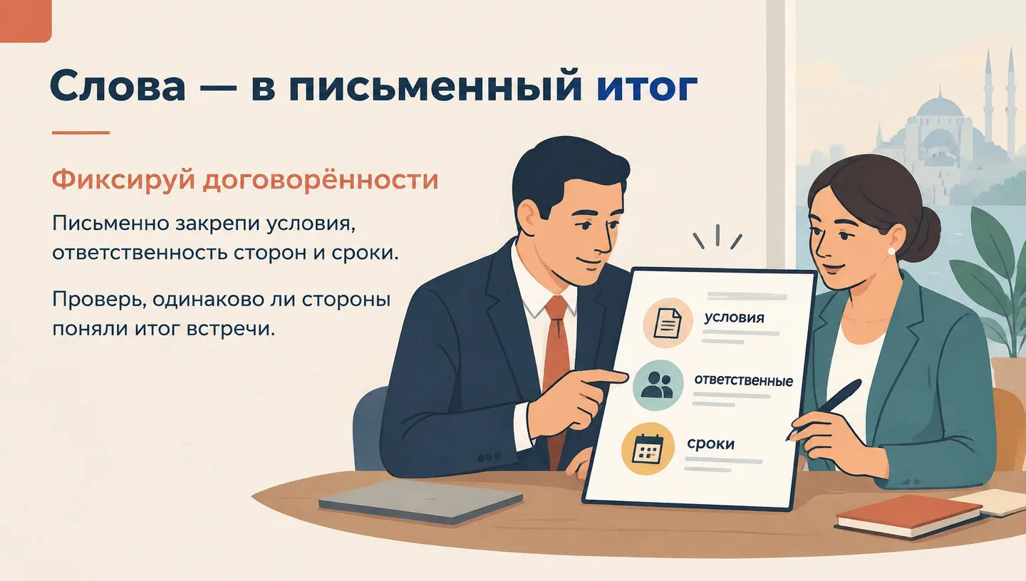 Слова — в письменный итог