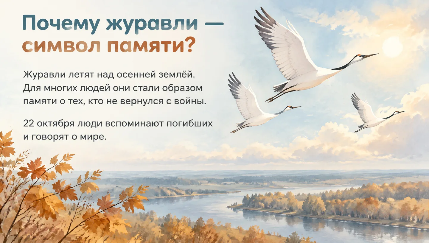 Почему журавли — символ памяти?