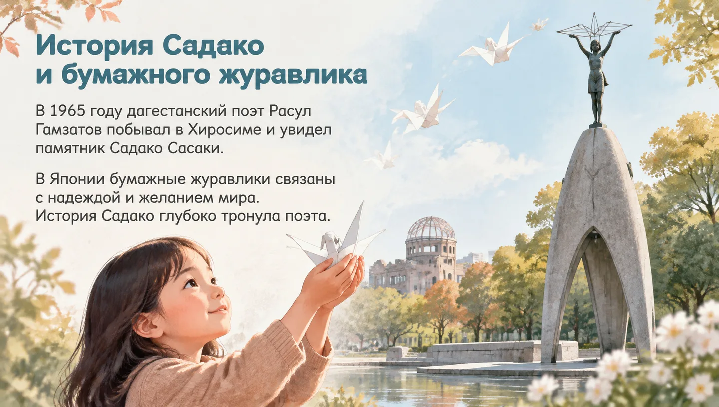 История Садако и бумажного журавлика