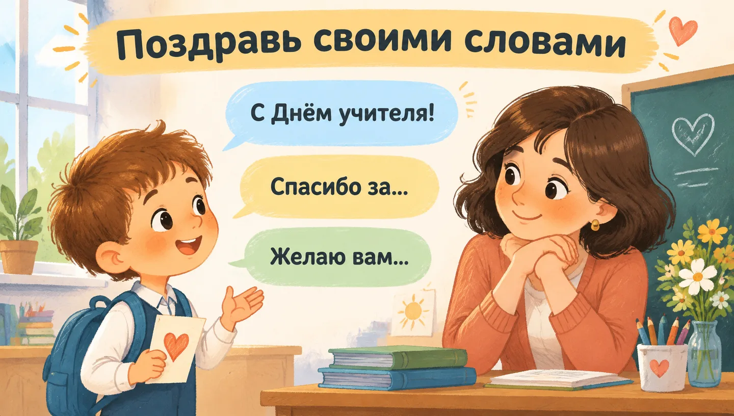 Поздравь своими словами