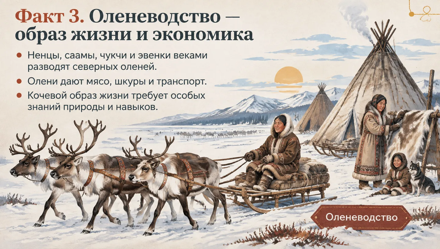 Факт 3. Оленеводство — образ жизни и экономика