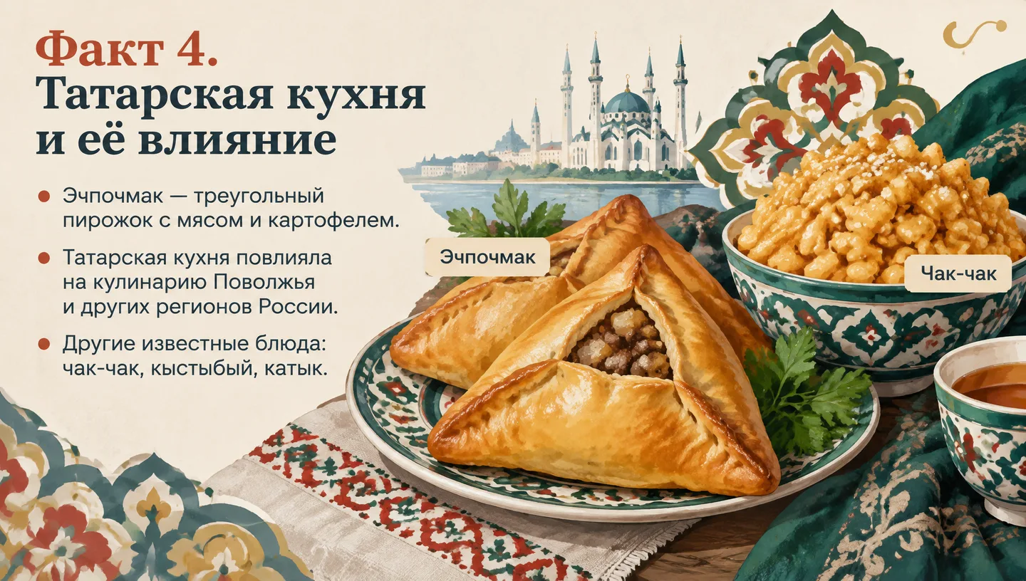 Факт 4. Татарская кухня и её влияние