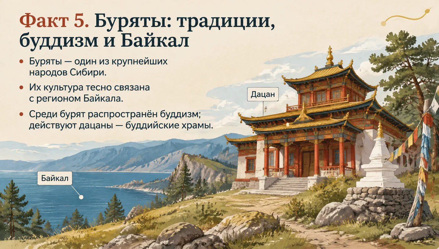 Факт 5. Буряты: традиции, буддизм и Байкал
