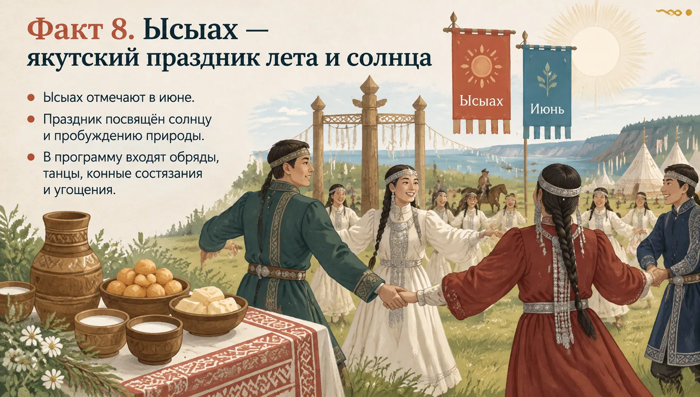 Факт 8. Ысыах — якутский праздник лета и солнца