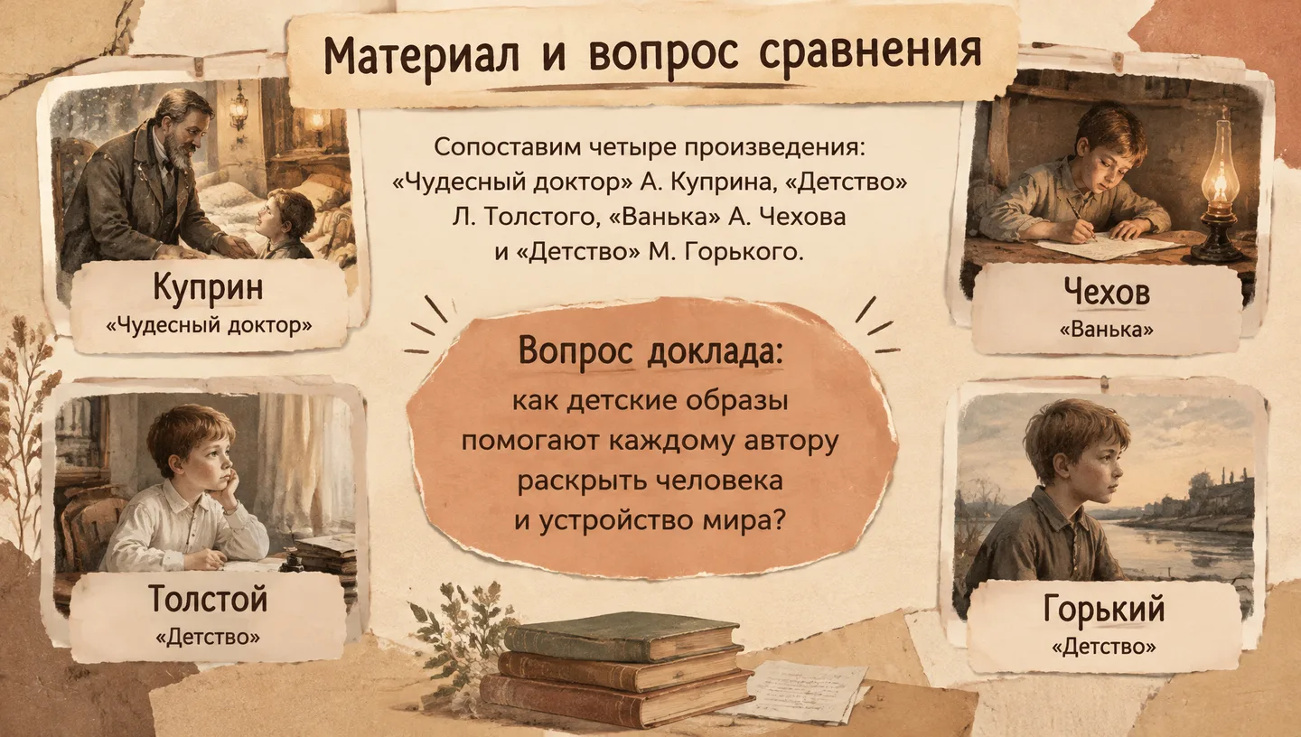 Материал и вопрос сравнения