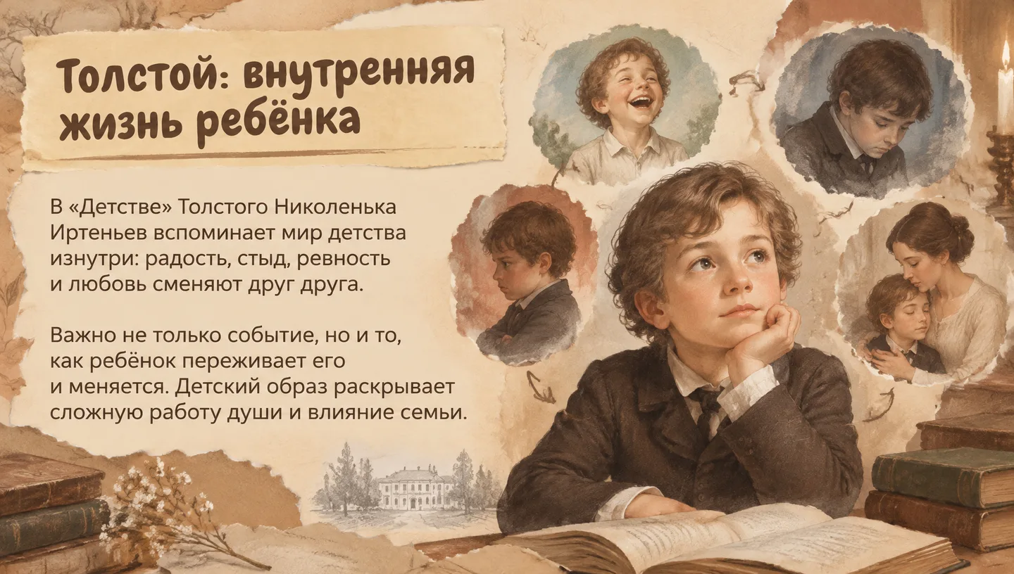 Толстой: внутренняя жизнь ребёнка