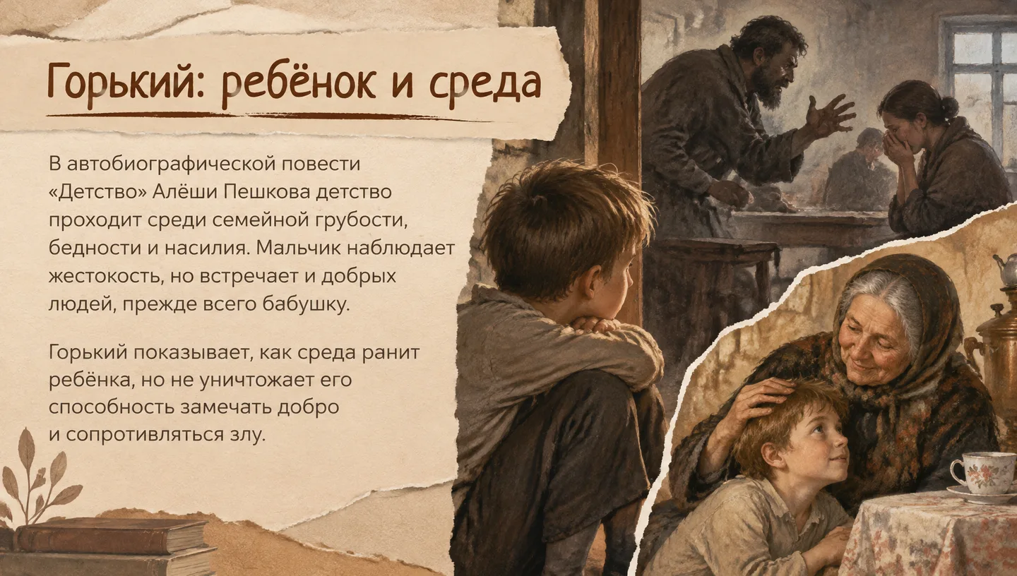 Горький: ребёнок и среда