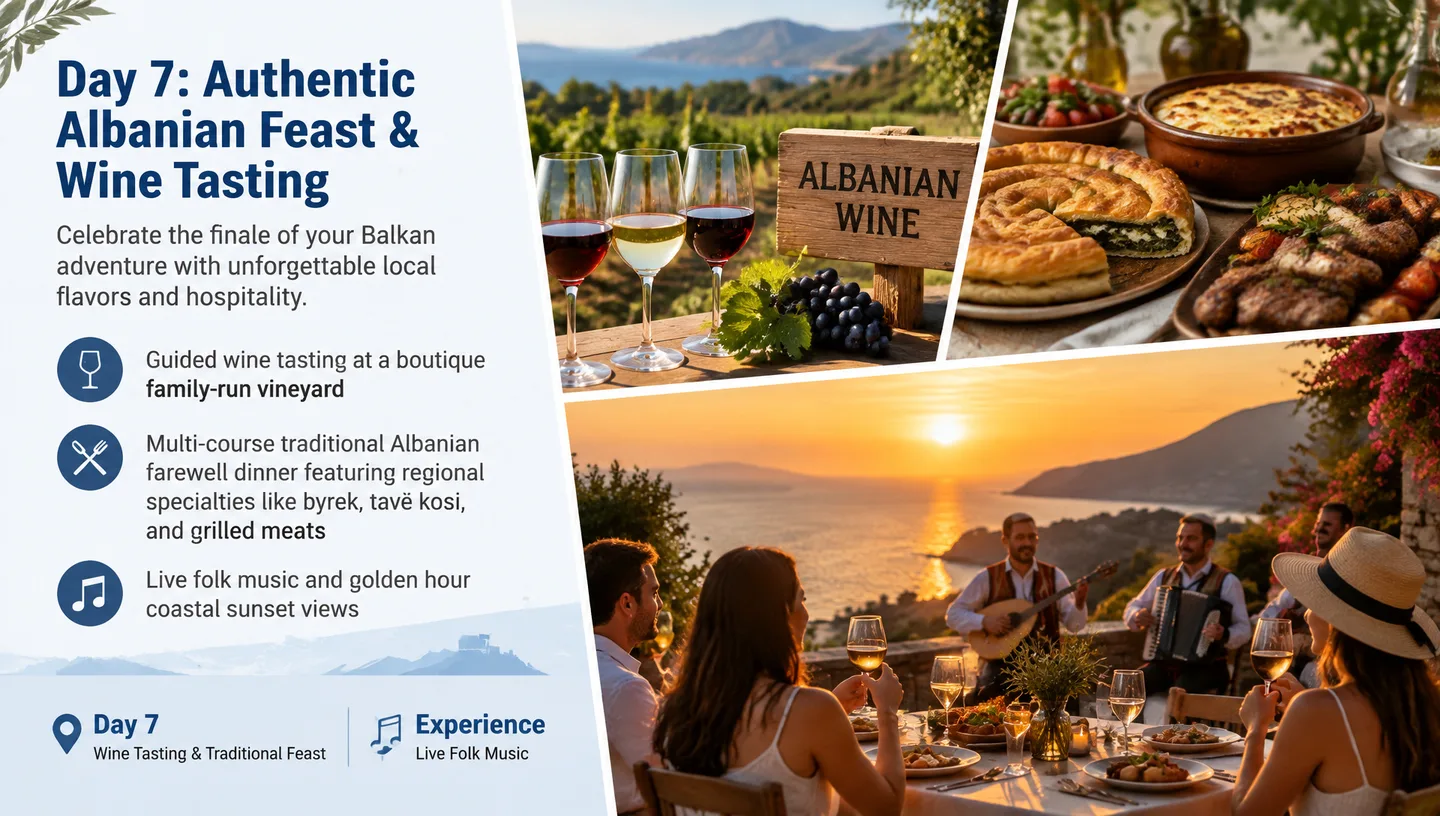 Day 7: Authentic Albanian Feast & Wine Tasting