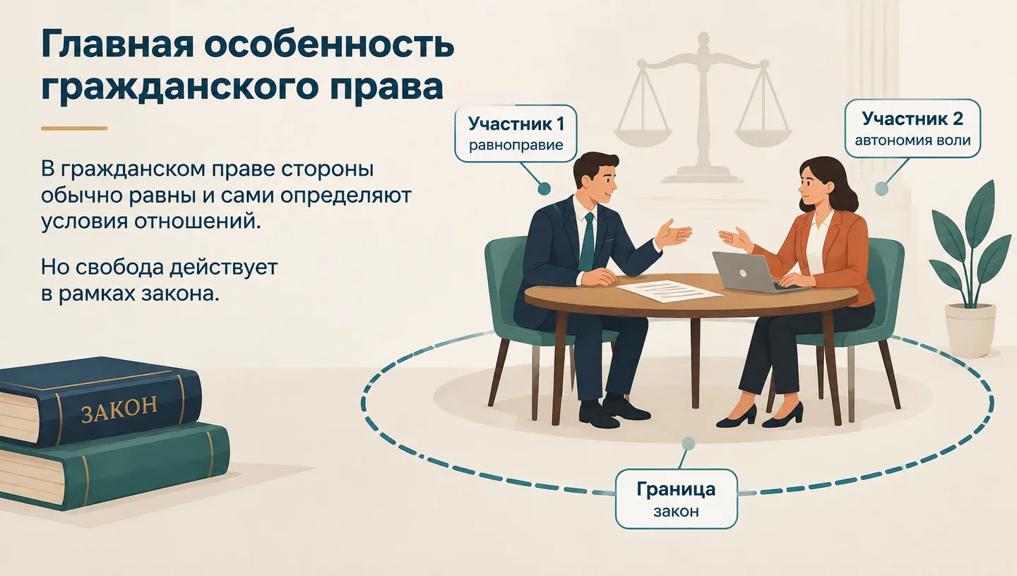 Главная особенность гражданского права