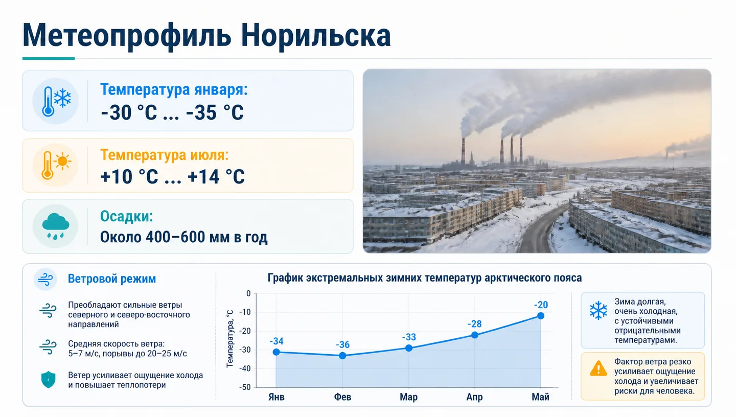 Метеопрофиль Норильска