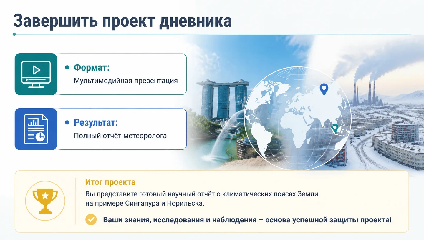 Завершить проект дневника