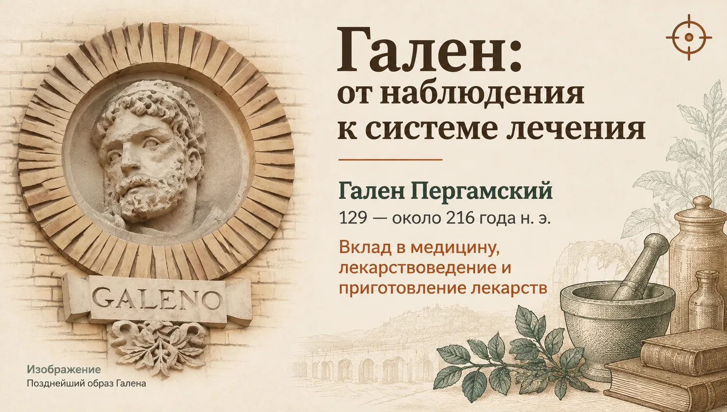 Первый слайд: Гален: от наблюдения к системе лечения