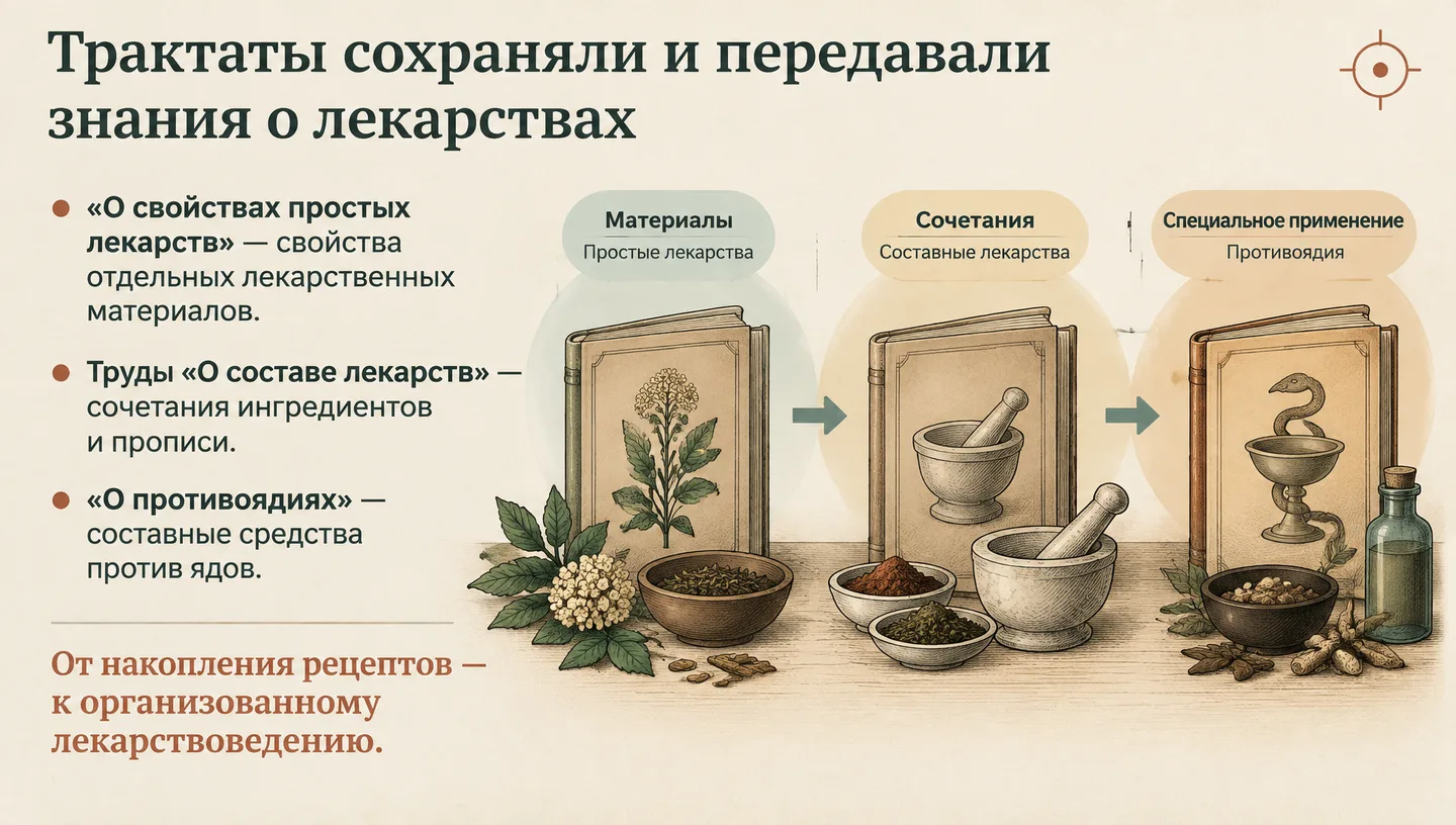 Трактаты сохраняли и передавали знания о лекарствах