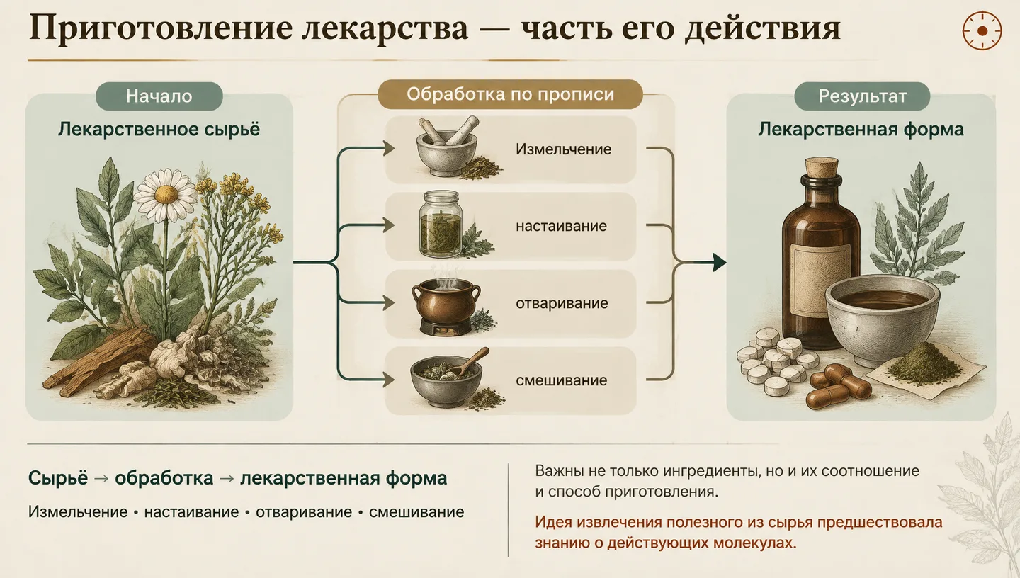 Приготовление лекарства — часть его действия