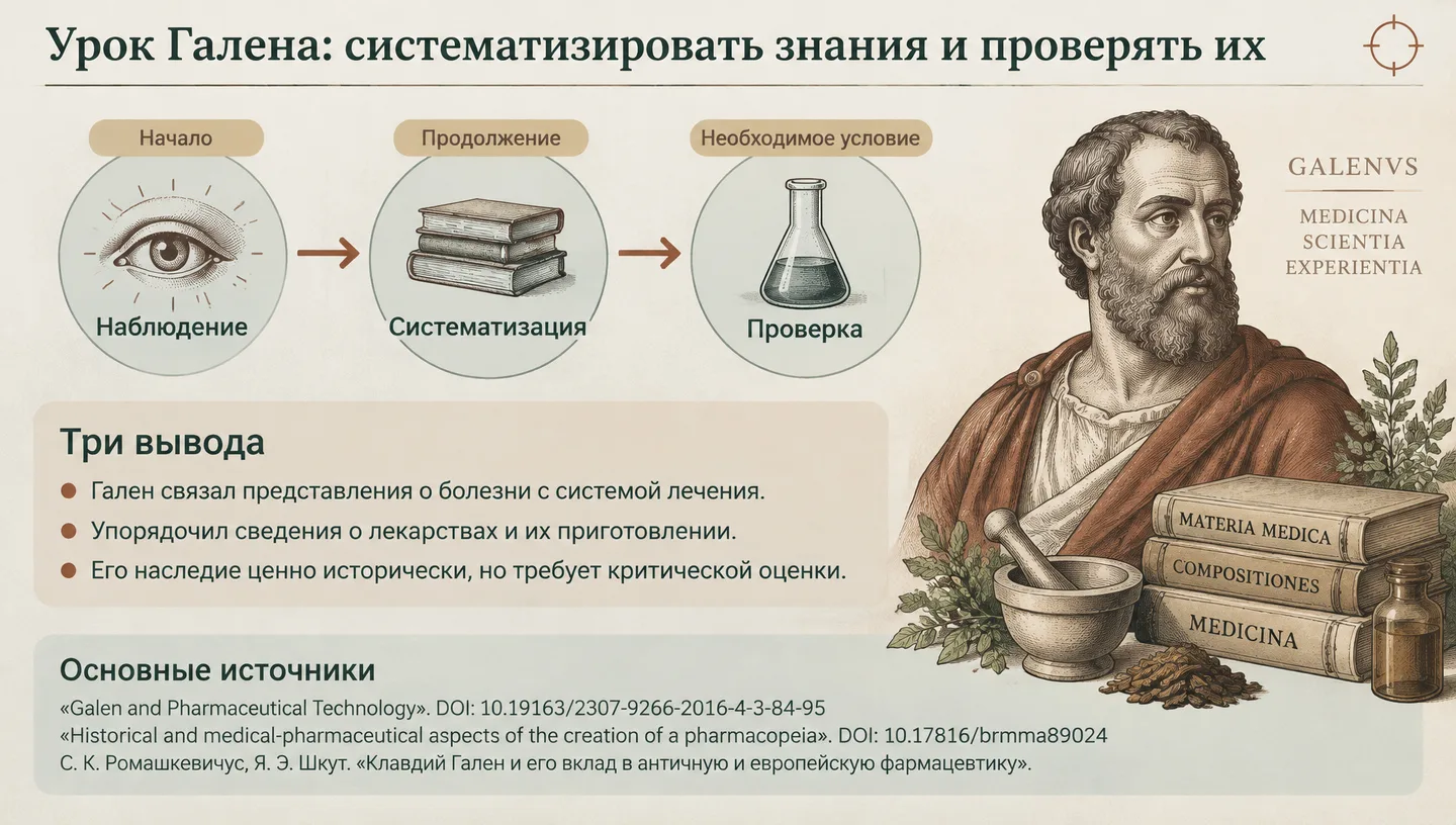 Урок Галена: систематизировать знания и проверять их