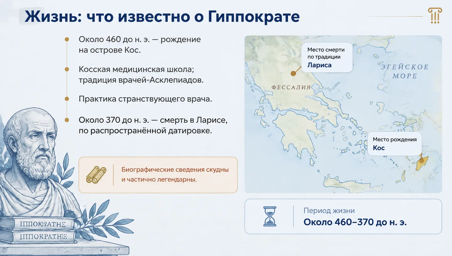 Жизнь: что известно о Гиппократе