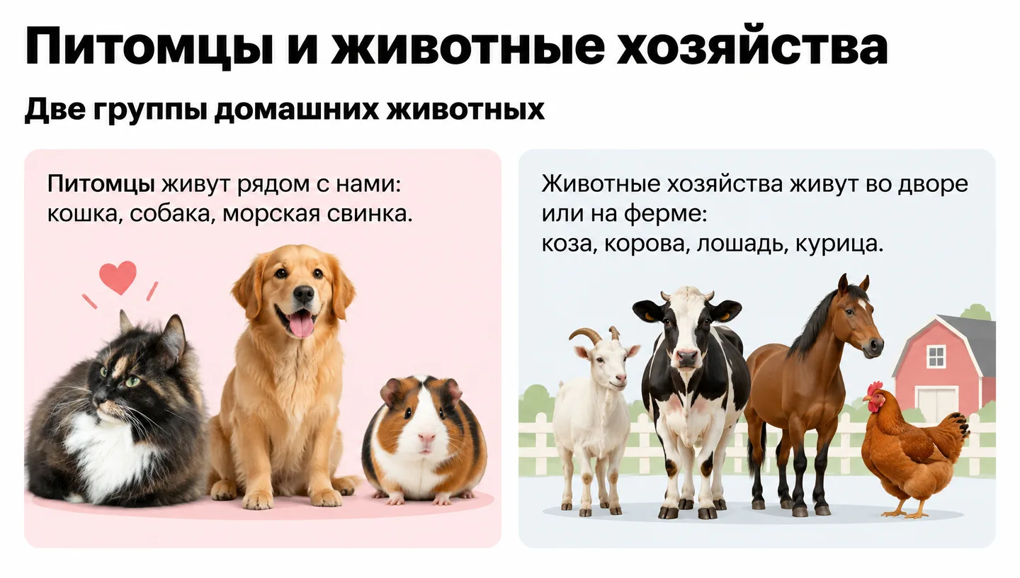 Питомцы и животные хозяйства