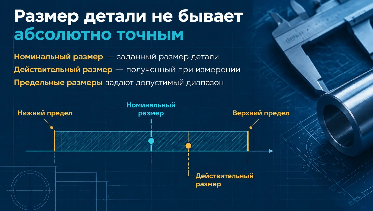 Размер детали не бывает абсолютно точным