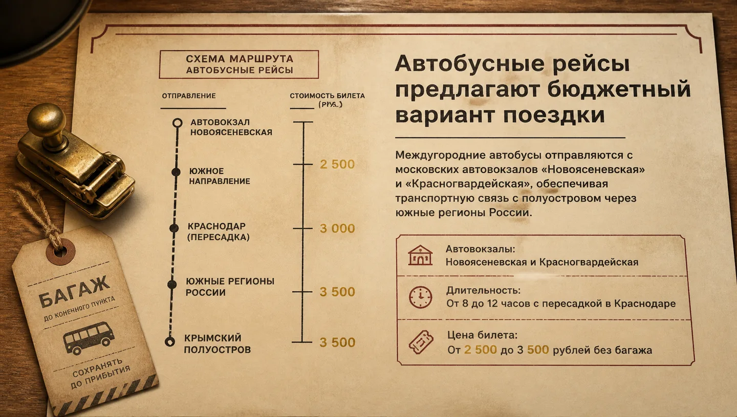 Автобусные рейсы предлагают бюджетный вариант поездки